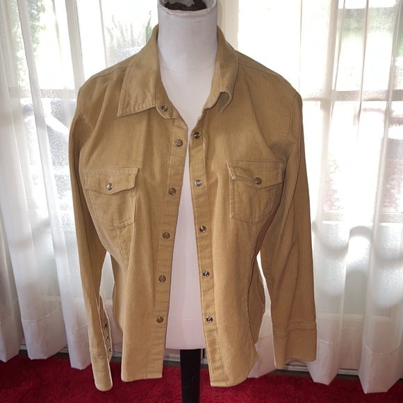 Western L Corduroy Snap Front Shirt by Arizona Jeans Co - Picture 1 of 9